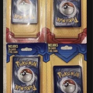 Lot of 4 RARE Mystery POKEMON Pack of 20 Cards 1 Foil Card Factory Sealed